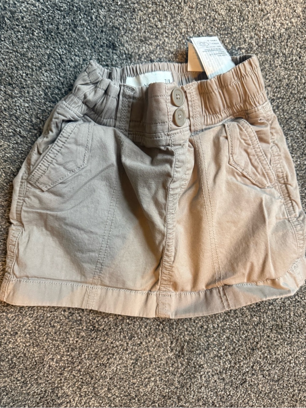 abercrombie kids khaki cotton skirt shorts